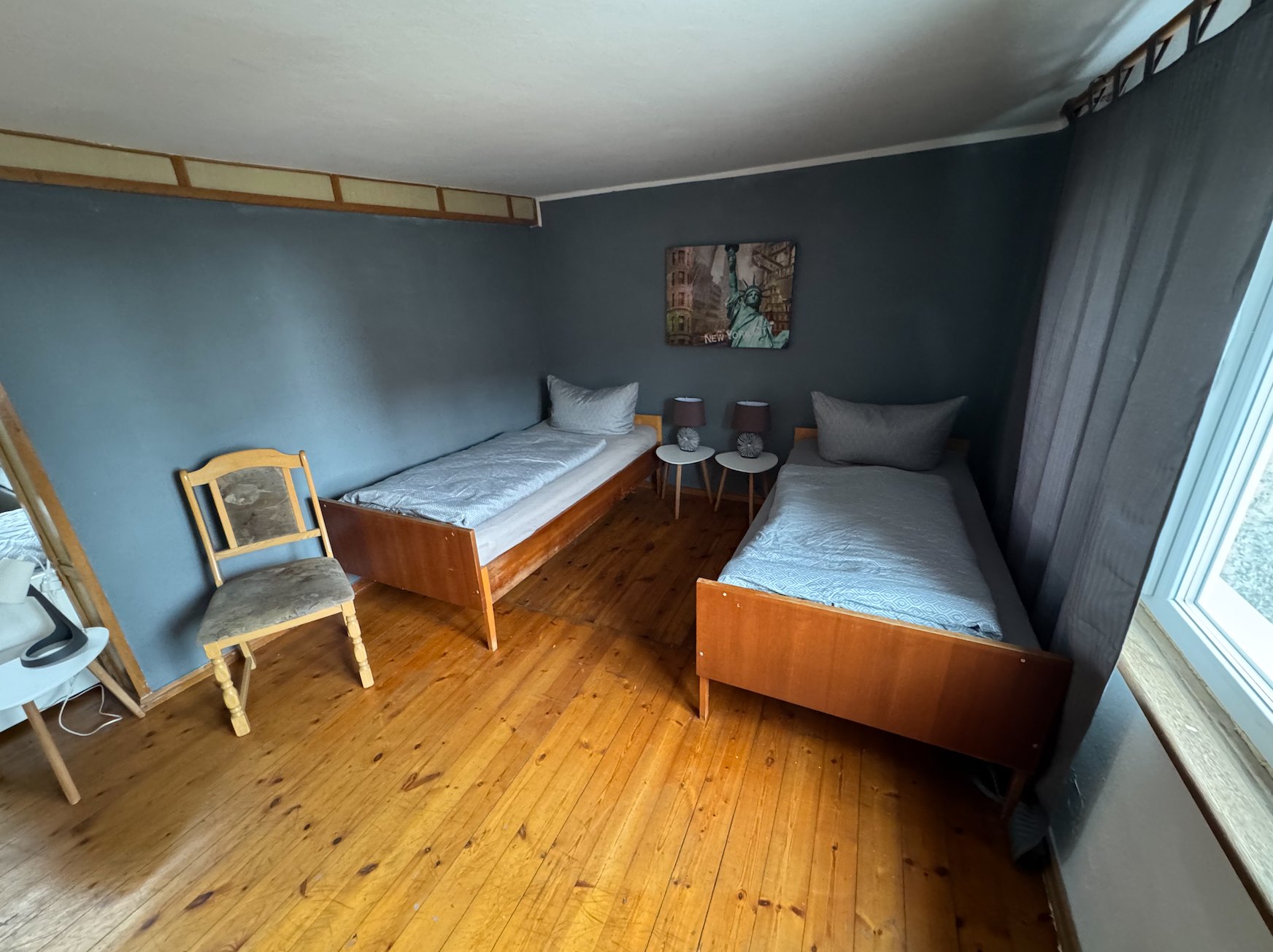 Schlafzimmer mit zwei Einzelbetten Ferienhaus Dahl